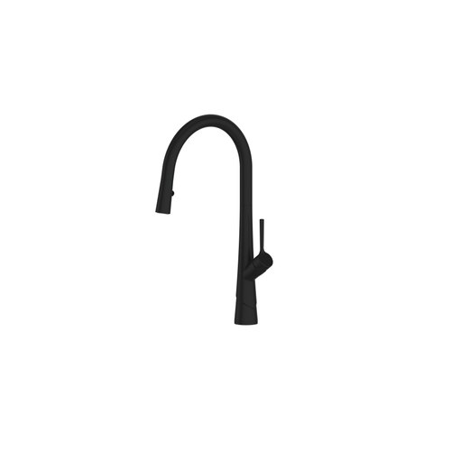 PVD Matte Black Lustro II Pull-Down Sink Mixer