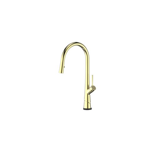 PVD Brushed Brass Lustro Kontact Pull-Down Sink Mixer