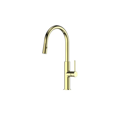 PVD Brushed Brass Maci Pull Down Sink Mixer