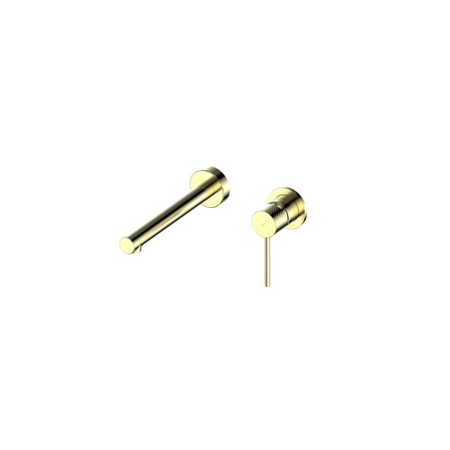 PVD Brushed Brass Mika Wall Basin/Bath Mixer