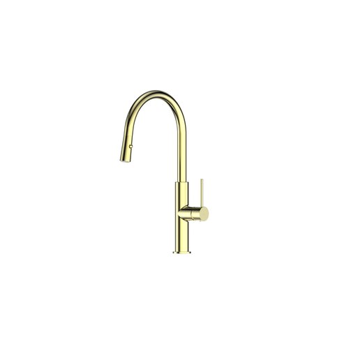 PVD Brushed Brass Mika Pull Down Sink Mixer