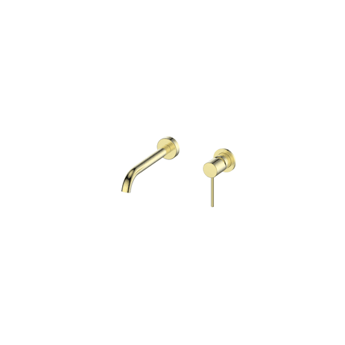 PVD Brushed Brass Tesora Wall Basin/Bath Mixer