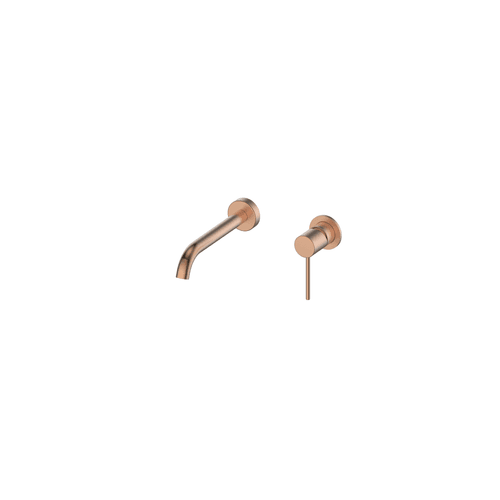 PVD Brushed Copper Tesora Wall Basin/Bath Mixer