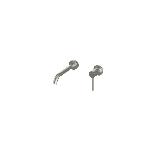 PVD Brushed Nickel Tesora Wall Basin/Bath Mixer