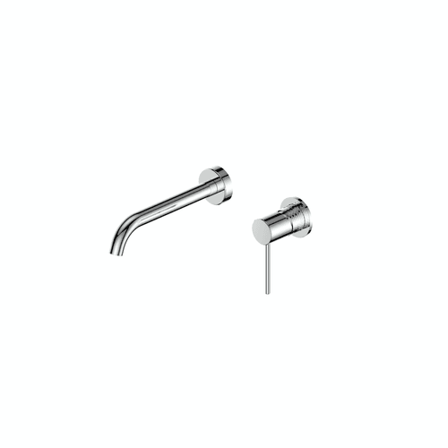 Chrome Tesora Wall Basin/Bath Mixer