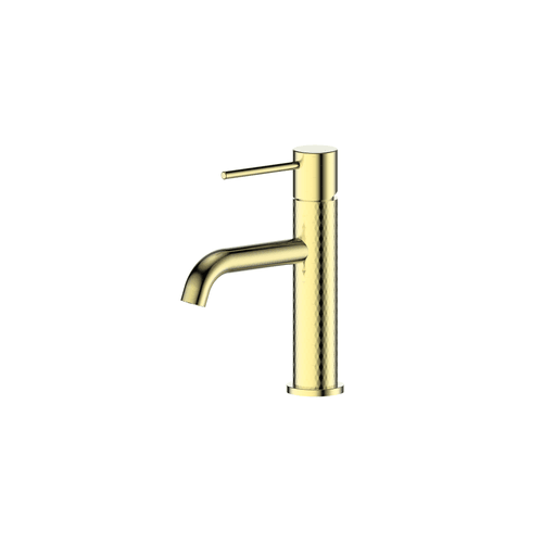PVD Brushed Brass Tesora Basin Mixer
