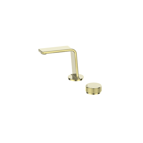 PVD Brushed Brass Venza Two hole Deck mounted Basin Mixer
