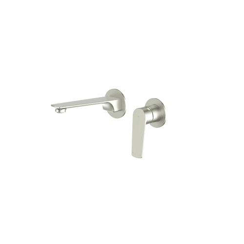 PVD Brushed Nickel Novi Wall Basin/Bath Mixer