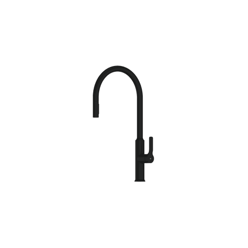 PVD Matte Black Craft Pulldown Kitchen Mixer with Chef's Spout