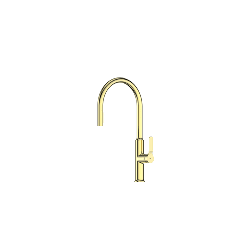PVD Brushed Brass Craft Pulldown Kitchen Mixer with Kitchen Spout