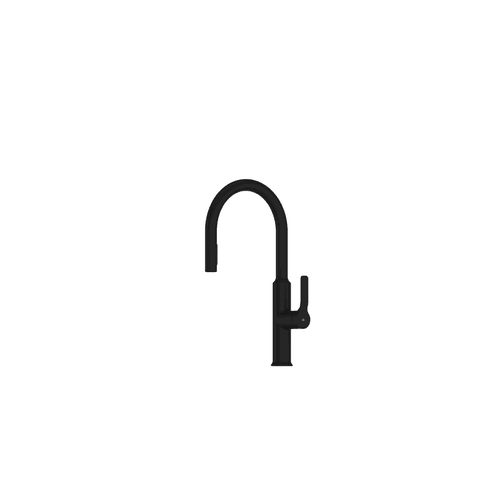 PVD Matte Black Craft Pulldown Kitchen Mixer with Prep Spout