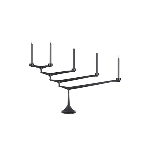 Black Large Spin Candelabra