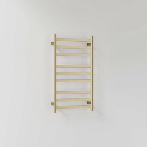 Brushed Brass Lineare Heated Towel Ladder 900 x 500mm