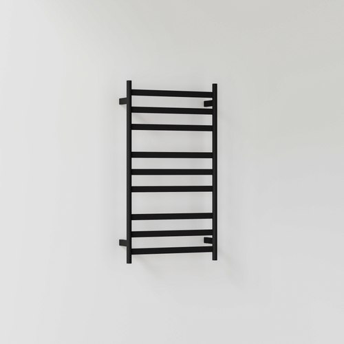 Matte Black Lineare Heated Towel Ladder 900 x 500mm