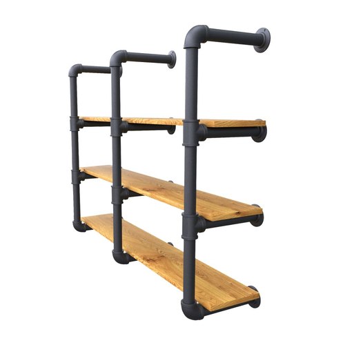 Classic Black Oregon Shelf Unit 130cm