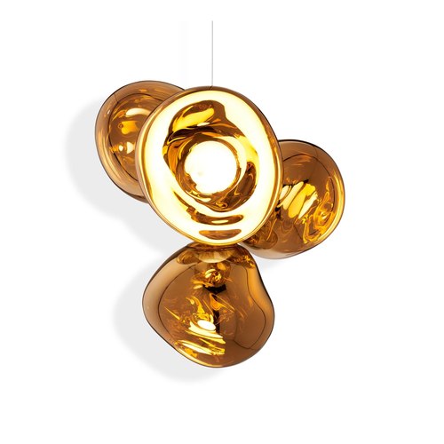 Gold Melt Chandelier Small