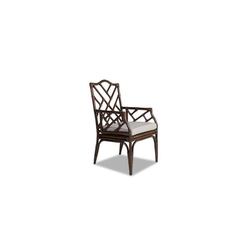 Coffee Bean Chippendale Rattan Dining Armchair