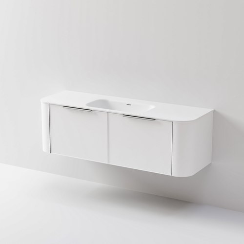 White Nature 1500 Vanity | Inset Basin & Axel Drawer Front