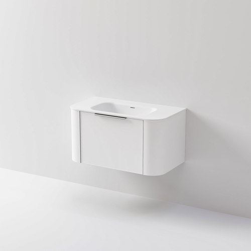 White Nature 900 Vanity | Inset Basin & Axel Drawer Front