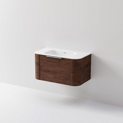 Walnut Nature 900 Vanity | Inset Basin & Axel Drawer Front