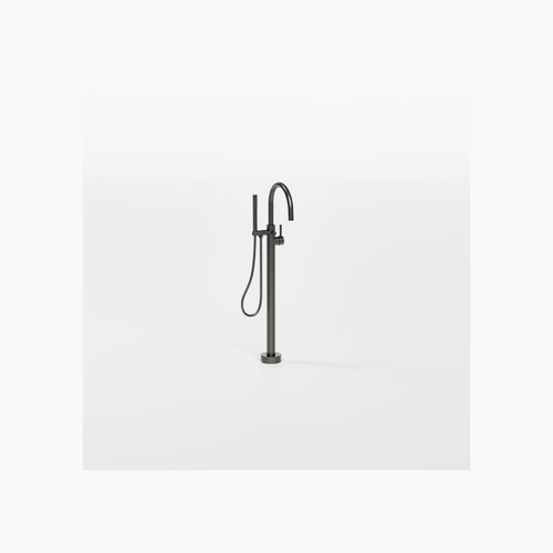 Gunmetal Nature Floorstanding Bath Filler with Hand Spray
