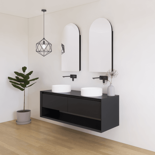 Black Code Neo Arch 500 Recessed Mirror Cabinet Range