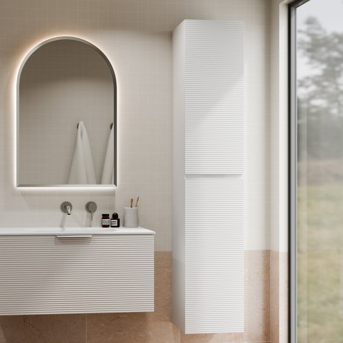 Matte White Lineare Orchard Tower Cabinet