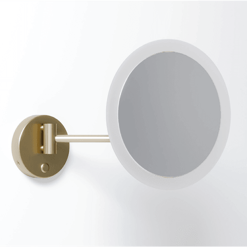 Brushed Brass Code Neo Led Makeup Mirror - 6 Colours