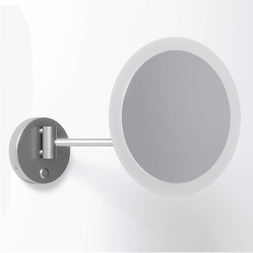 Brushed Nickel Code Neo Led Makeup Mirror - 6 Colours