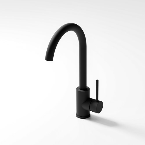 Matte Black Premiere Gooseneck Kitchen Mixer