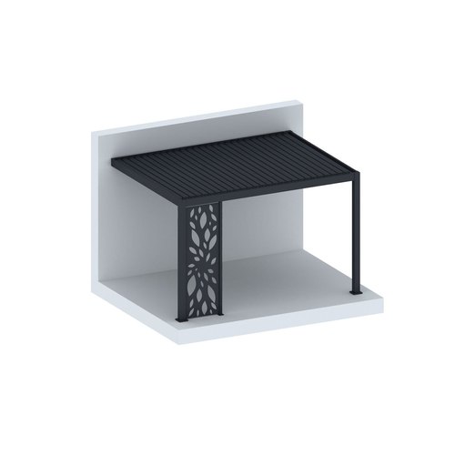 Charcoal Baltic Wall Mounted Pergola Patterned Privacy Panel
