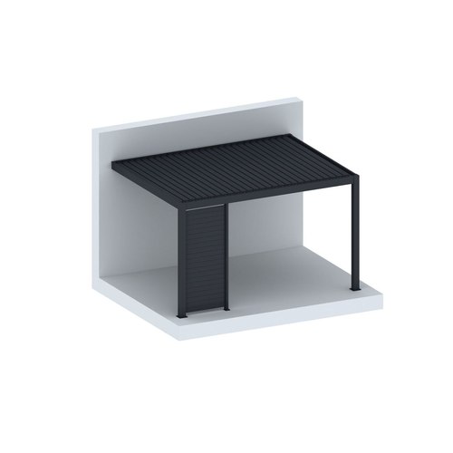 Charcoal Baltic Wall Mounted Pergola Tongue and Groove Privacy Screen