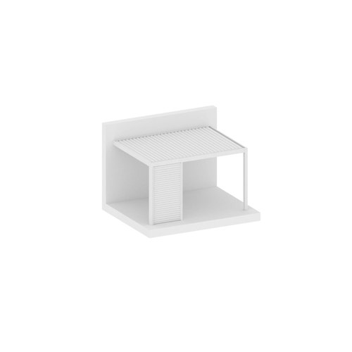 White Baltic Wall Mounted Pergola Shutter Wall