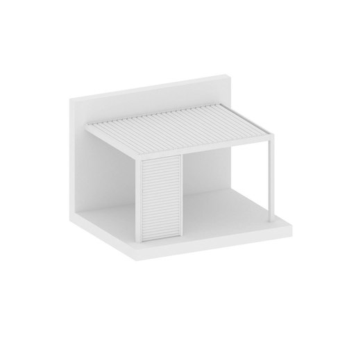 White Caribbean Wall Mounted Pergola Shutter Wall