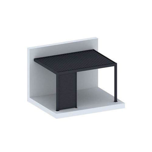 Black Baltic Wall Mounted Pergola Shutter Wall