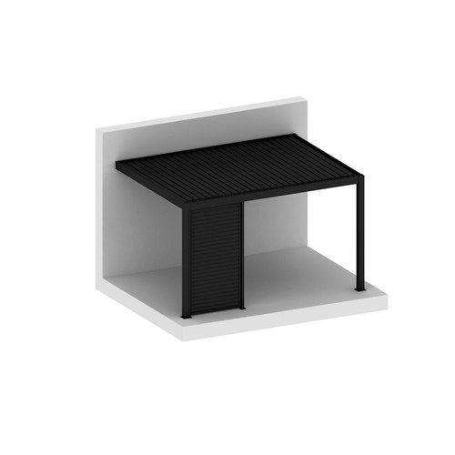 Black Tasman Wall Mounted Pergola Shutter Wall