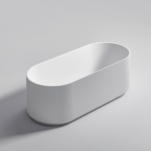 Matte White Endura Acrylic Pillar 1700 Freestanding Bath