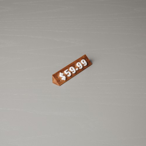 American Walnut Price Display Tags (Packs of 10)