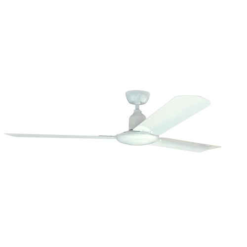 White Retro White Flat Bottom + Colonial Blade AC Motor Fan