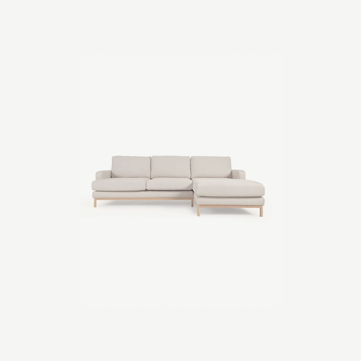 Kave HomeMihaela 3 seater sofa with righthand chaise longue in white
