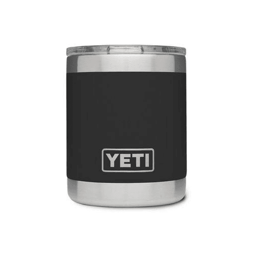 Black YETI Rambler 10 oz Low Ball