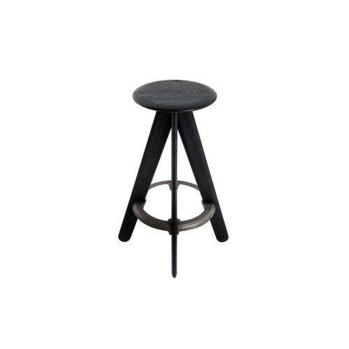 Black Slab Stool