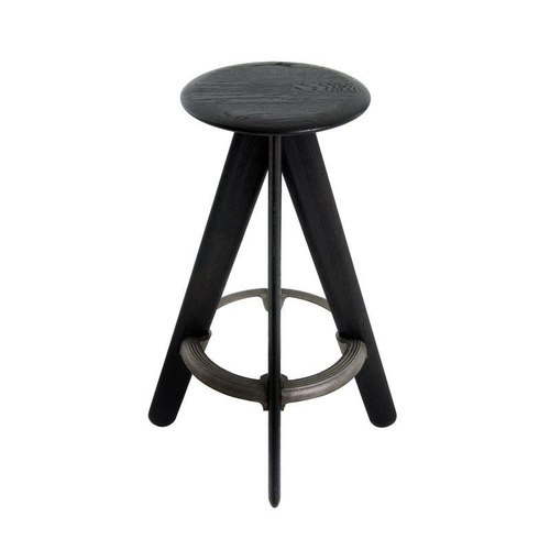 Black Slab Stool