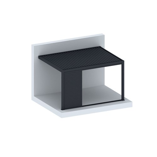 Charcoal Tasman Wall Mounted Pergola Shutter Sliding Door