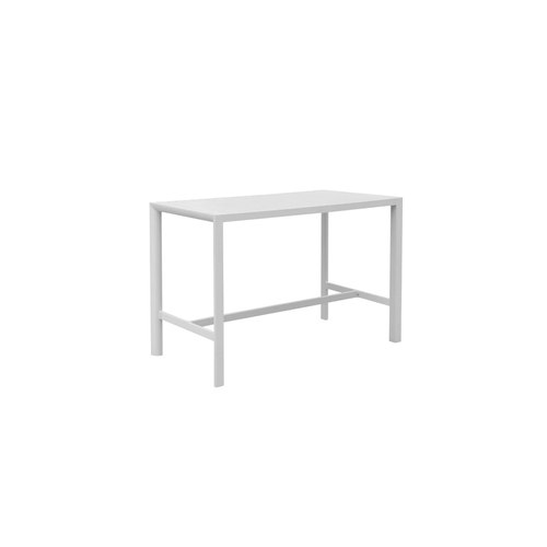 Matte White Stratus Outdoor Aluminium Bar Leaner Table