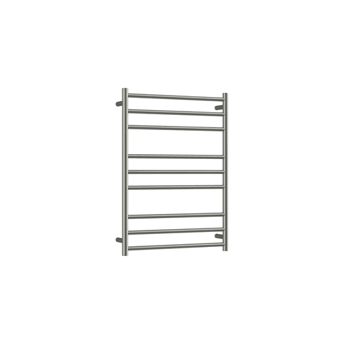 Brushed Stainless Round Heated Towel Ladder 900x650mm