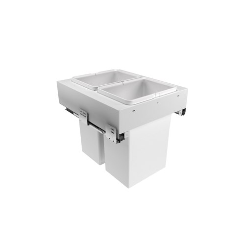 White Tanova Simplex Plus Pull Out Kitchen Bin