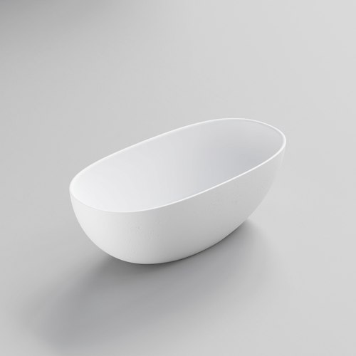 Matte White Concrete Code Cove Concrete Freestanding Bath