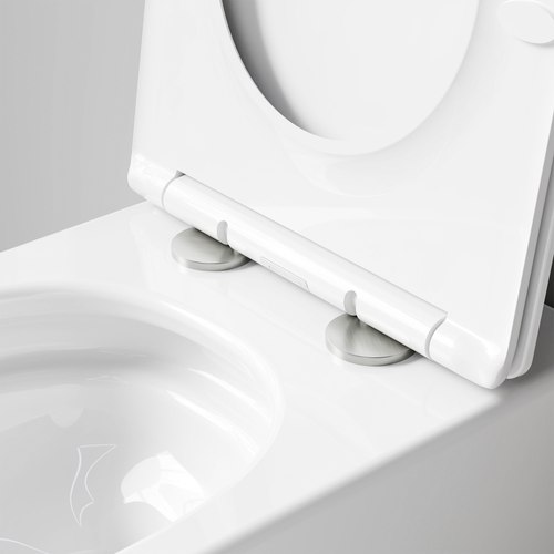 Brushed Nickel Toilet Seat Hinge Covers | 57Ø mm