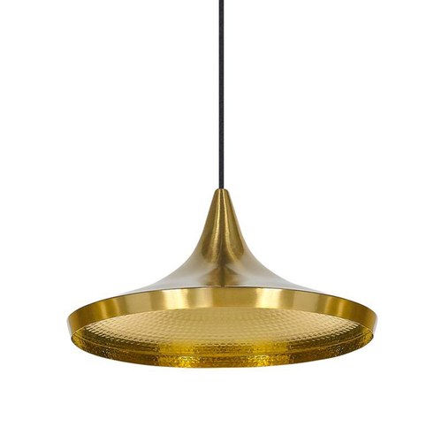 Gold Beat Wide Pendant